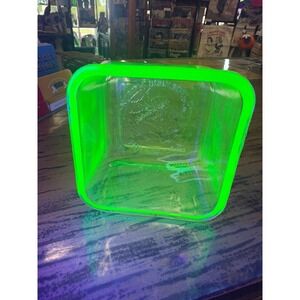 Vintage Uranium Lightning Ice Cube Breaker 104 Original Green Uranium Glass